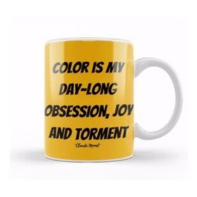 Humuts Claude Monet Quotes Gifts Vintage Retro Rainbow Style Kupa Bardak