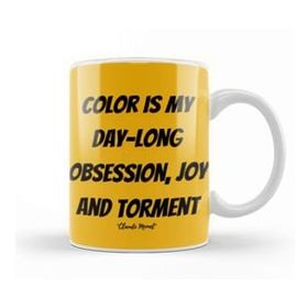 Humuts Claude Monet Quotes Gifts Vintage Retro Rainbow Style Kupa Bardak