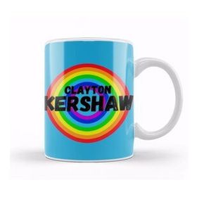 Humuts Clayton Kershaw Carton Art Baseball Lovers Gifts Vintage Retro Rainbow Kupa Bardak