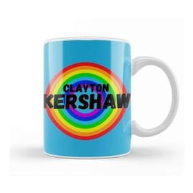 Humuts Clayton Kershaw Carton Art Baseball Lovers Gifts Vintage Retro Rainbow Kupa Bardak