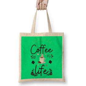 Humuts Coffee is My Life - Funny Coffee Drinks Lover Gift Quote Bez Çanta