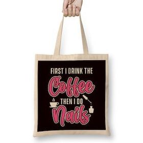 Humuts Coffee Nail Tech Manicurist Pedicurist Polish Gift 01 Bez Çanta