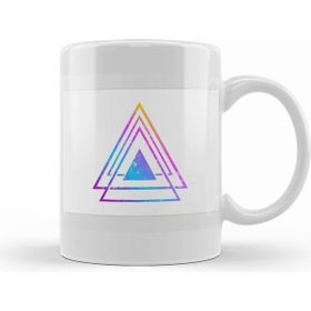 Humuts Colorful Abstract Triangle Illustration Kupa Bardak