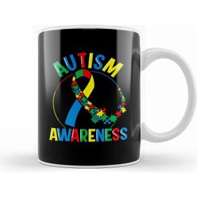Humuts Colorful Autism Awareness Day Puzzle Ribbon Kupa Bardak