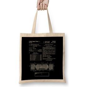 Humuts Computer Keyboard Patent Blueprint Harbaugh Bez Çanta