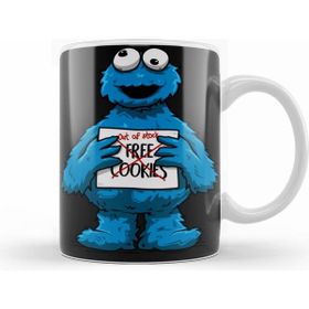 Humuts Cookie Monster Cookies Kurabiye Canavarı Beyaz Kupa