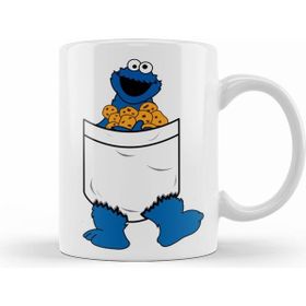 Humuts Cookie Monster Kurabiye Canavarı Beyaz Kupa