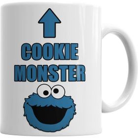 Humuts Cookie Monster Kurabiye Canavarı Beyaz Kupa