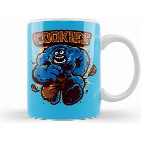 Humuts Cookie Monster Kurabiye Canavarı Hulk Beyaz Kupa