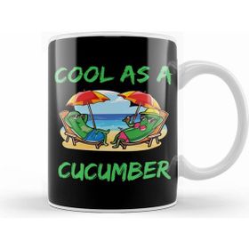 Humuts Cool as a Cucumber Beach Vacation Relaxation Beyaz Kupa