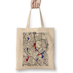 Humuts Copenhagen Denmark Map x Piet Mondrian Bez Çanta