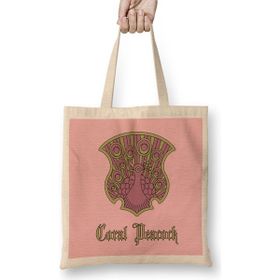 Humuts Coral Peacock Badge Black Clover Bez Çanta