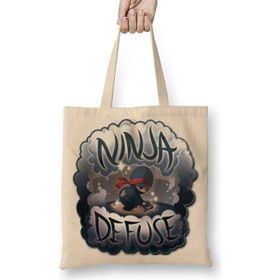 Humuts Counter Strike Ninja Defuse Açık Bej Uzun Saplı Uzun Saplı Bez Çanta