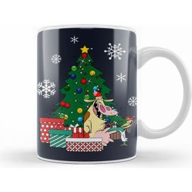 Humuts Cow And Chicken Around The Christmas Tree Kupa Bardak