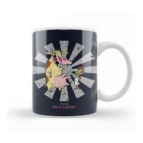 Humuts Cow And Chicken Retro Japanese Kupa Bardak