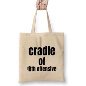 Humuts Cradle Of Filth Offensive Açık Bej Uzun Saplı Bez Çanta