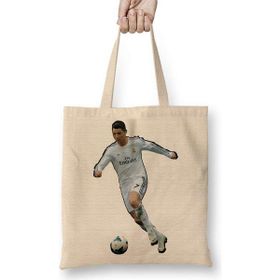 Humuts Cristiano Ronaldo Açık Bej Uzun Saplı Bez Çanta