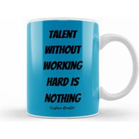 Humuts Cristiano Ronaldo Quotes Art Gift Vintage Retro Style Beyaz Kupa
