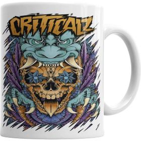 Humuts Criticalz Skull Tribal Beyaz Kupa