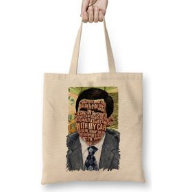 Humuts Crying Michael Scott 02 Açık Bej Uzun Saplı Bez Çanta