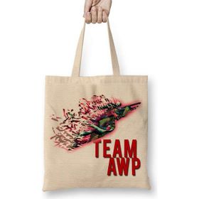 Humuts Cs Go Counter Strike Team Awp Açık Bej Uzun Saplı Bez Çanta