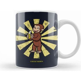 Humuts Curious George Retro Japanese Beyaz Kupa