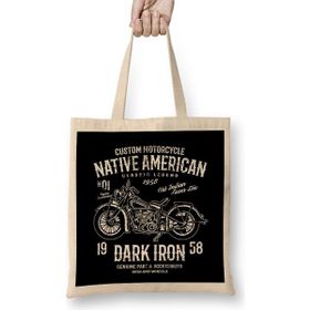 Humuts Custom Motorcycle Native American Dark Iron Bez Çanta