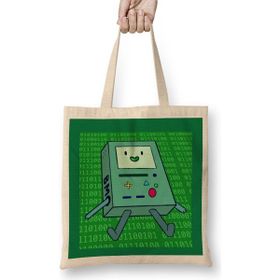 Humuts Cute Adventure Time Bmo 01 Açık Bej Uzun Saplı Bez Çanta
