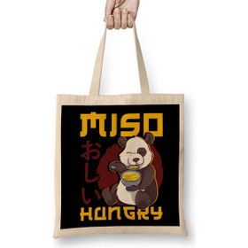 Humuts Cute Anime Panda Bear Miso Hungry Pun Kawaii Bez Çanta
