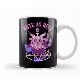 Humuts Cute As Hell Anime Kawaii Baphomet Pastel Goth Pun Kupa Bardak