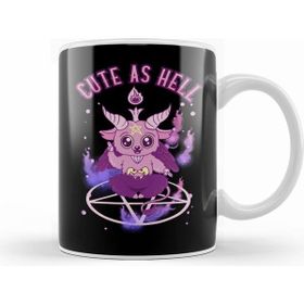Humuts Cute As Hell Anime Kawaii Baphomet Pastel Goth Pun Kupa Bardak