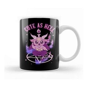 Humuts Cute As Hell Anime Kawaii Baphomet Pastel Goth Pun Kupa Bardak