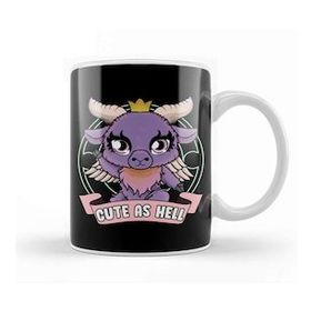 Humuts Cute As Hell Kawaii Baphomet Anime Goth Pun Kupa Bardak