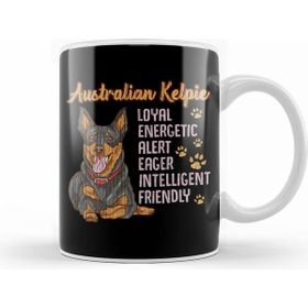 Humuts Cute Australian Kelpie Loyal & Friendly Dog Distressed Kupa