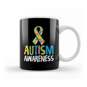 Humuts Cute Autism Awareness Ribbon Autistic Supporter Kupa Bardak