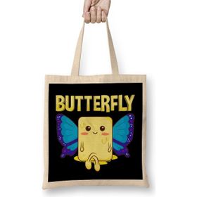 Humuts Cute Butterfly Stick Of Butter With Wings Pun Bez Çanta