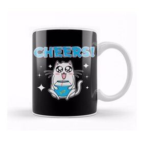 Humuts Cute Cheers Cat Drinking Fishbowl Beer Drinker Kupa Bardak