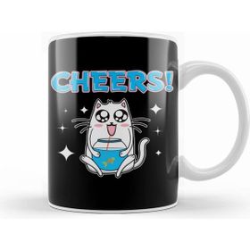 Humuts Cute Cheers Cat Drinking Fishbowl Beer Drinker Kupa Bardak