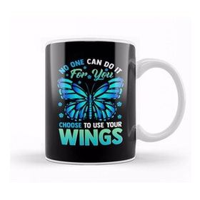 Humuts Cute Choose To Use Your Wings Butterfly Motivation Kupa Bardak