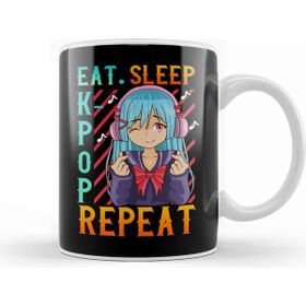 Humuts Cute Eat Sleep K Pop Repeat Kawaii Anime Girl Kpop Kupa Bardak