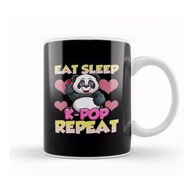 Humuts Cute Eat Sleep K Pop Repeat Kawaii Panda Kpop Kupa Bardak