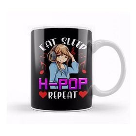 Humuts Cute Eat Sleep K Pop Repeat Korean Music Kpop Girl Kupa Bardak