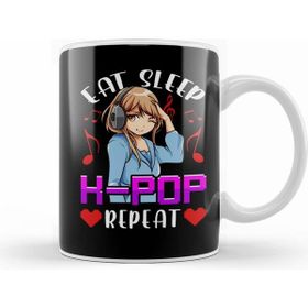 Humuts Cute Eat Sleep K Pop Repeat Kpop Korean Music Kupa Bardak