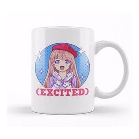 Humuts Cute Excited Anime Girl Funny Excited Face Kupa Bardak