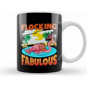 Humuts Cute Flocking Fabulous Flamingo Confidence Pun Kupa Bardak