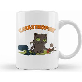 Humuts Cute Funny Catastrophe Kitten Spilling Drinks Cat Kupa Bardak