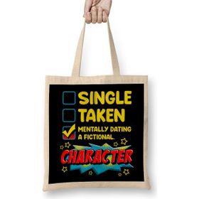 Humuts Cute Funny Mentally Dating A Fictional Character Bez Uzun Saplı Açık Bej Rengi Çanta