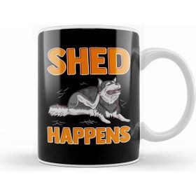 Humuts Cute & Funny Shed Happens Siberian Husky Puppy Pun Kupa