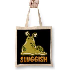 Humuts Cute Funny Sluggish Slug Pun Adorable Snail Uzun Saplı Açık Bej Bez Çanta
