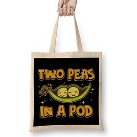Humuts Cute & Funny Two Peas In A Pod Adorable Food Pun Bez Çanta